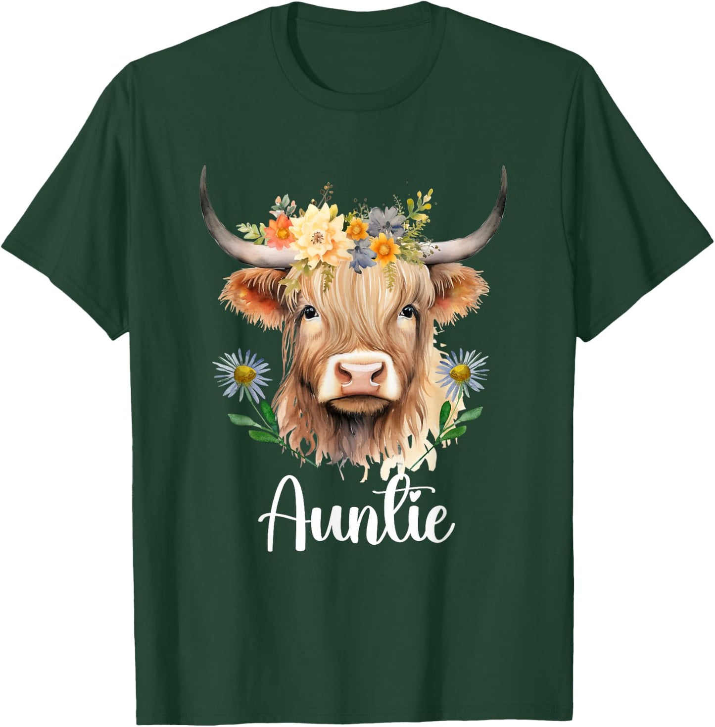 Cow Auntie Birthday Family Matching from niece or nephew T-Shirt - T-Shirt | Forest