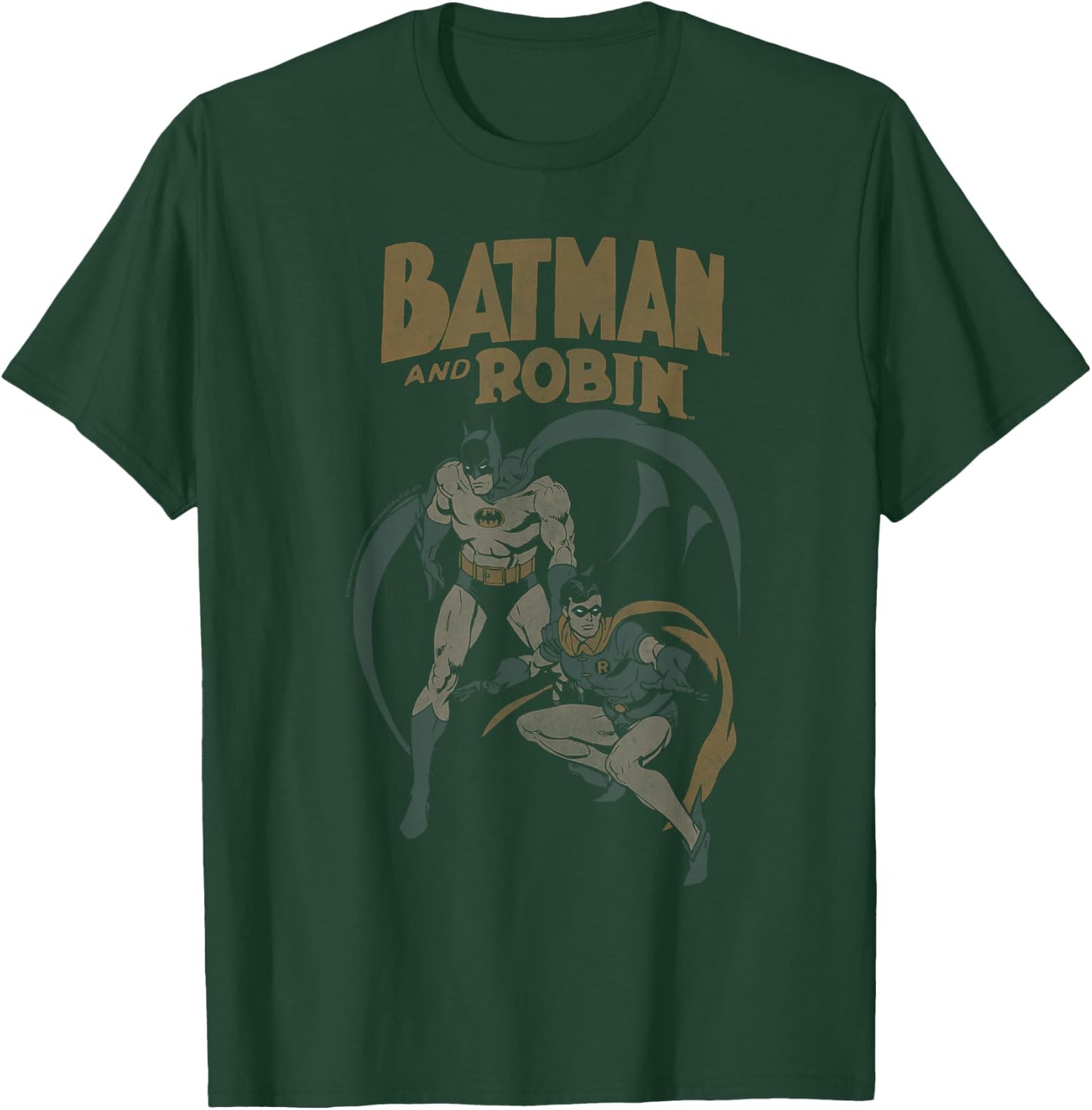 Batman and Robin Vintage on Grey T-Shirt - T-Shirt | Forest