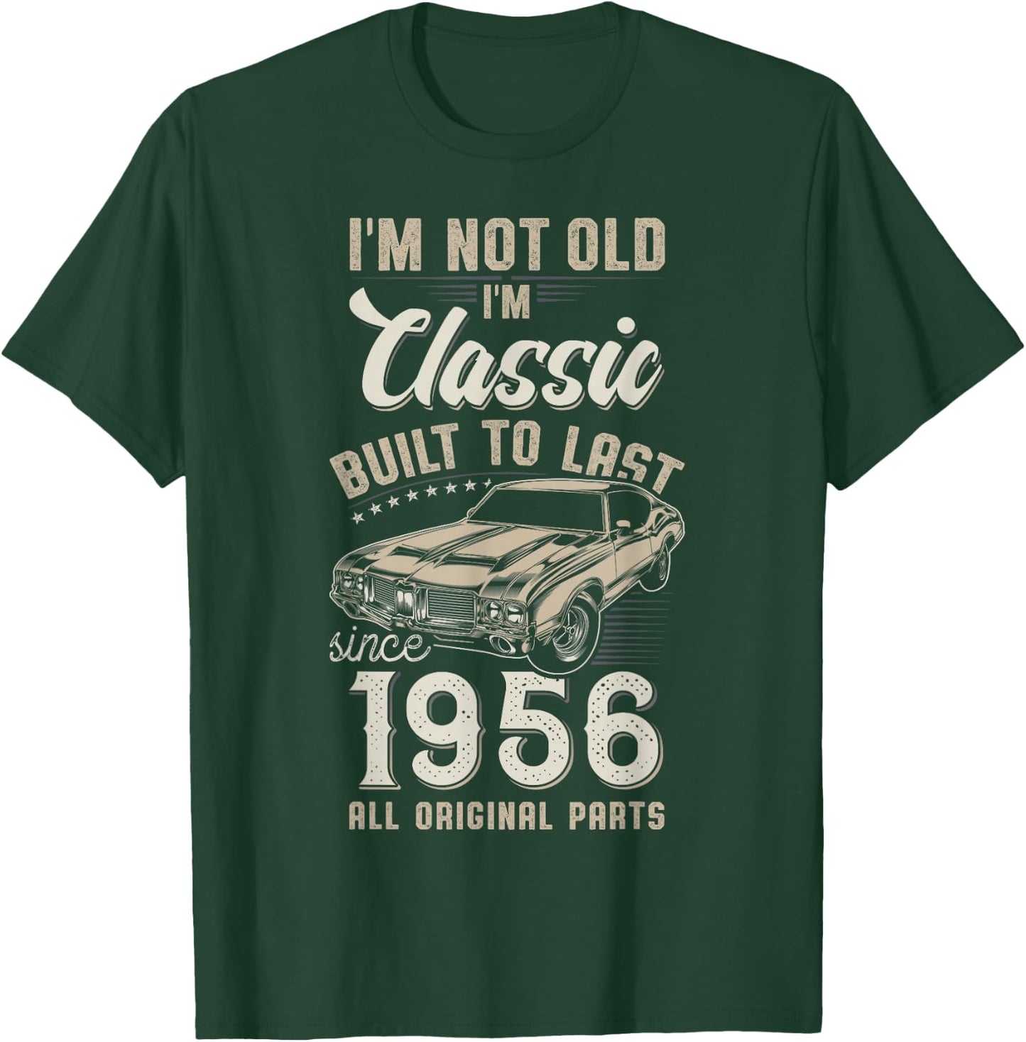 69th Birthday Born in 1956 Collectible Car T-Shirt - T-Shirt | Forest