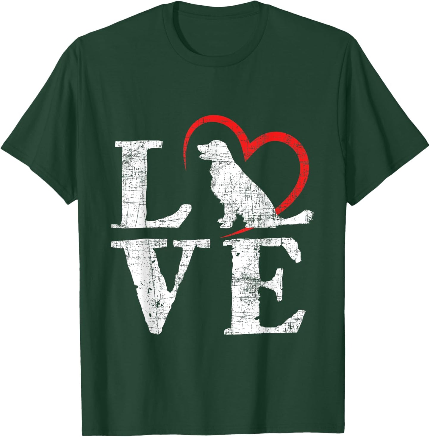 Love Golden Retriever Dog Owner Canine Pet Lover Puppy Women Girls Kids T-Shirt - T-Shirt | Forest