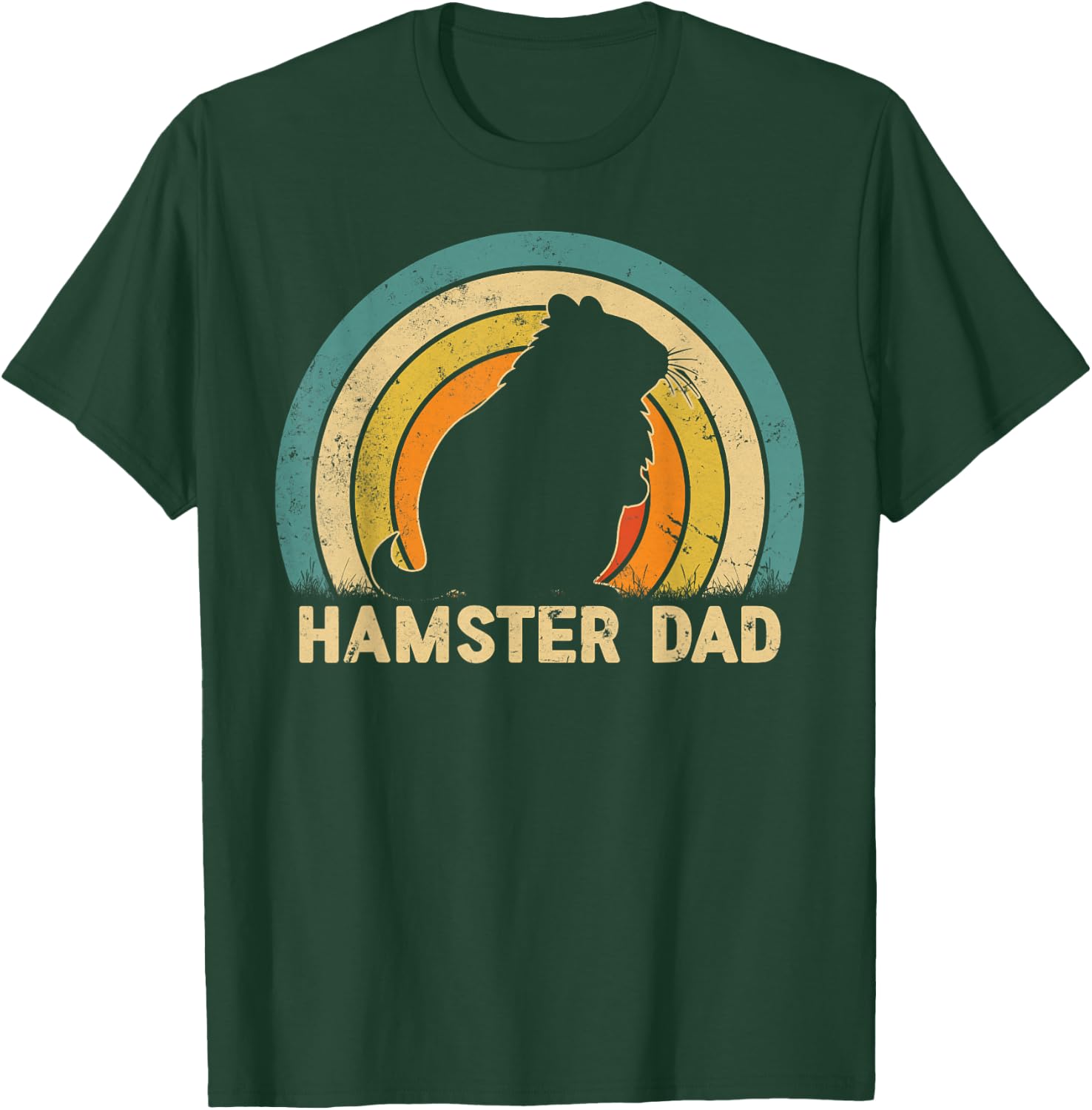 Hamster Dad Father's Day Vintage Style Hamster Dad Daddy T-Shirt - T-Shirt | Forest