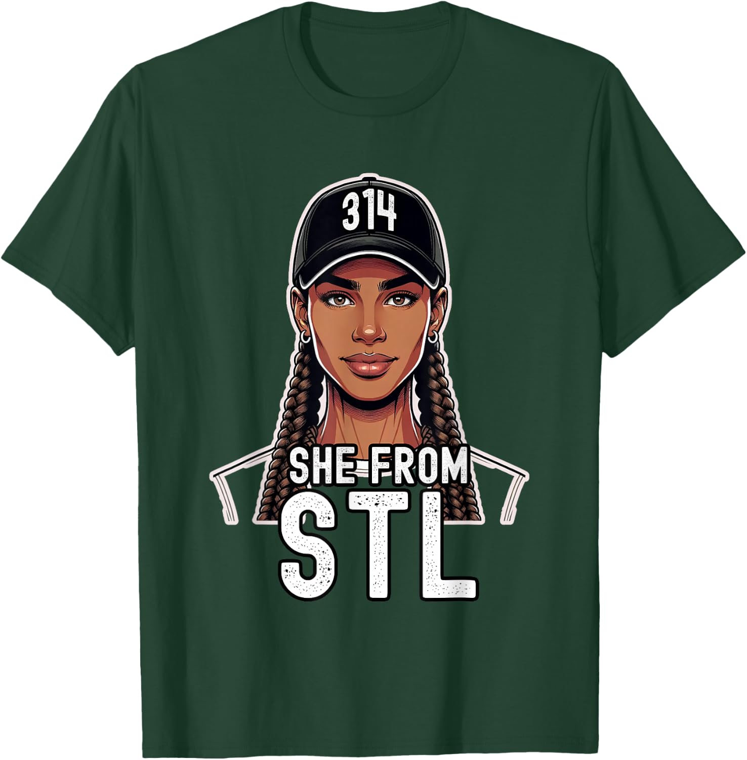 From St. Louis STL Hometown 314 Area Code T-Shirt - T-Shirt | Forest
