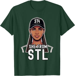 From St. Louis STL Hometown 314 Area Code T-Shirt - T-Shirt | Forest