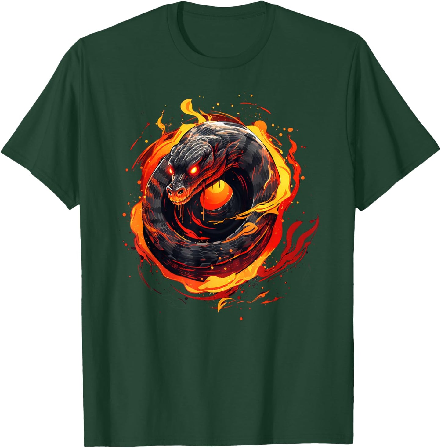 Great Snake Flames for Reptile Animals and Pets Lovers T-Shirt - T-Shirt | Forest