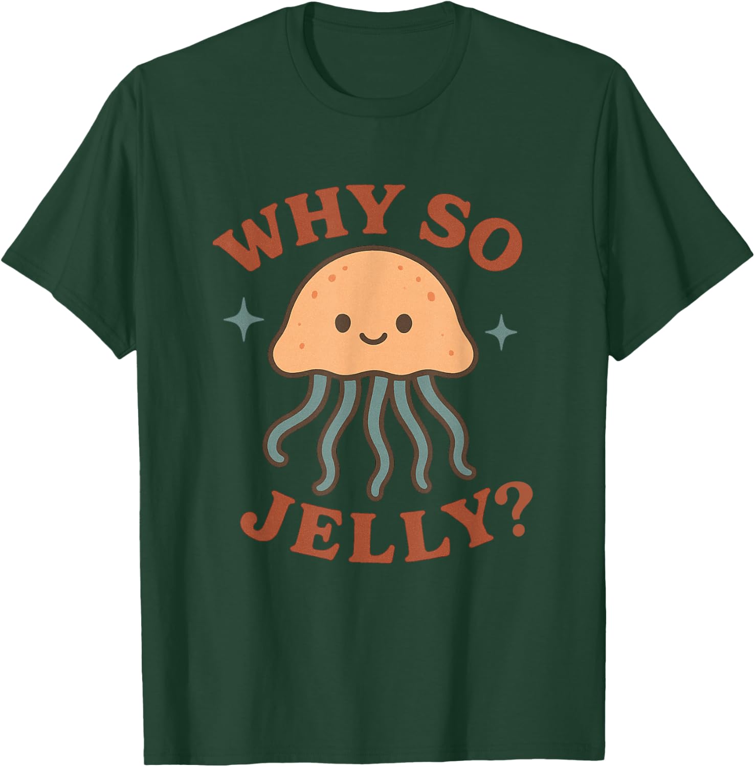 Cute Jellyfish Design Graphic T-Shirt - T-Shirt | Forest