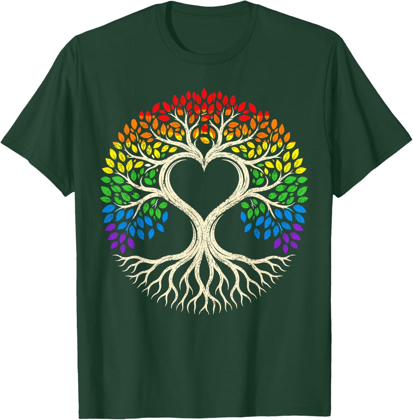 Tree Life Rainbow LGBT Flag Ally Gay Pride T-Shirt - T-Shirt | Forest