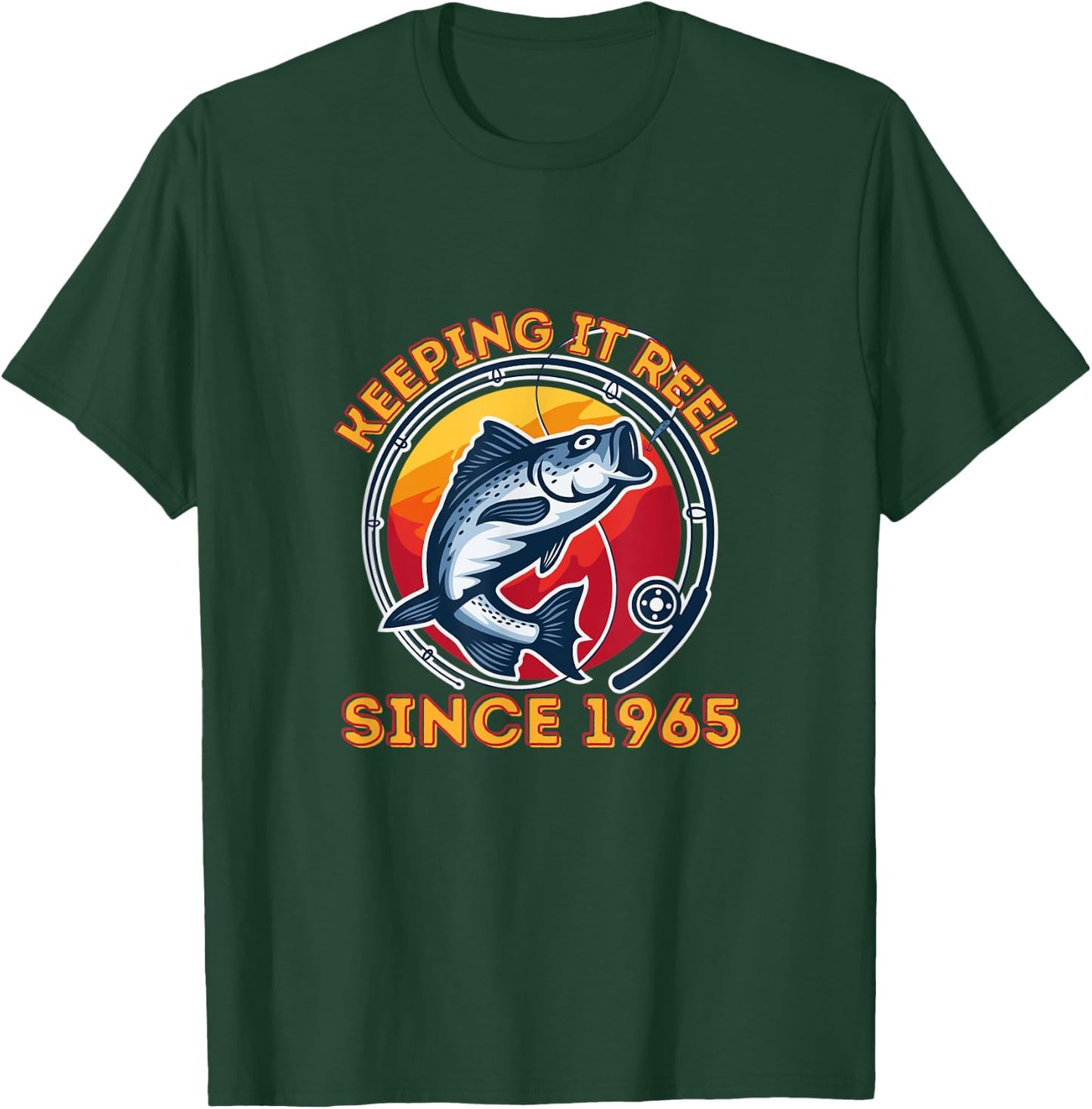 Keeping It Reel Since 1965 - Fun Fishing T-Shirt - T-Shirt | Forest