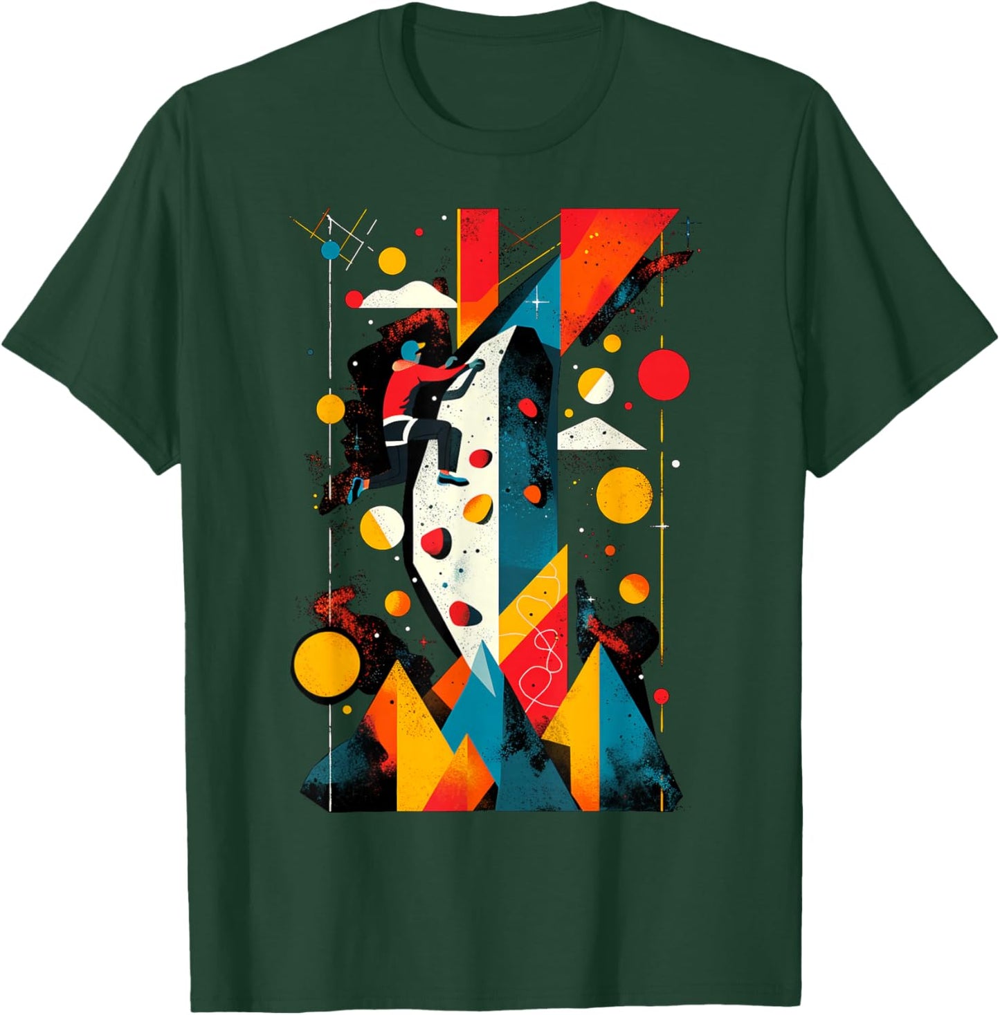Artsy Boulderer About Abstract Art Bouldering , black T-Shirt - T-Shirt | Forest