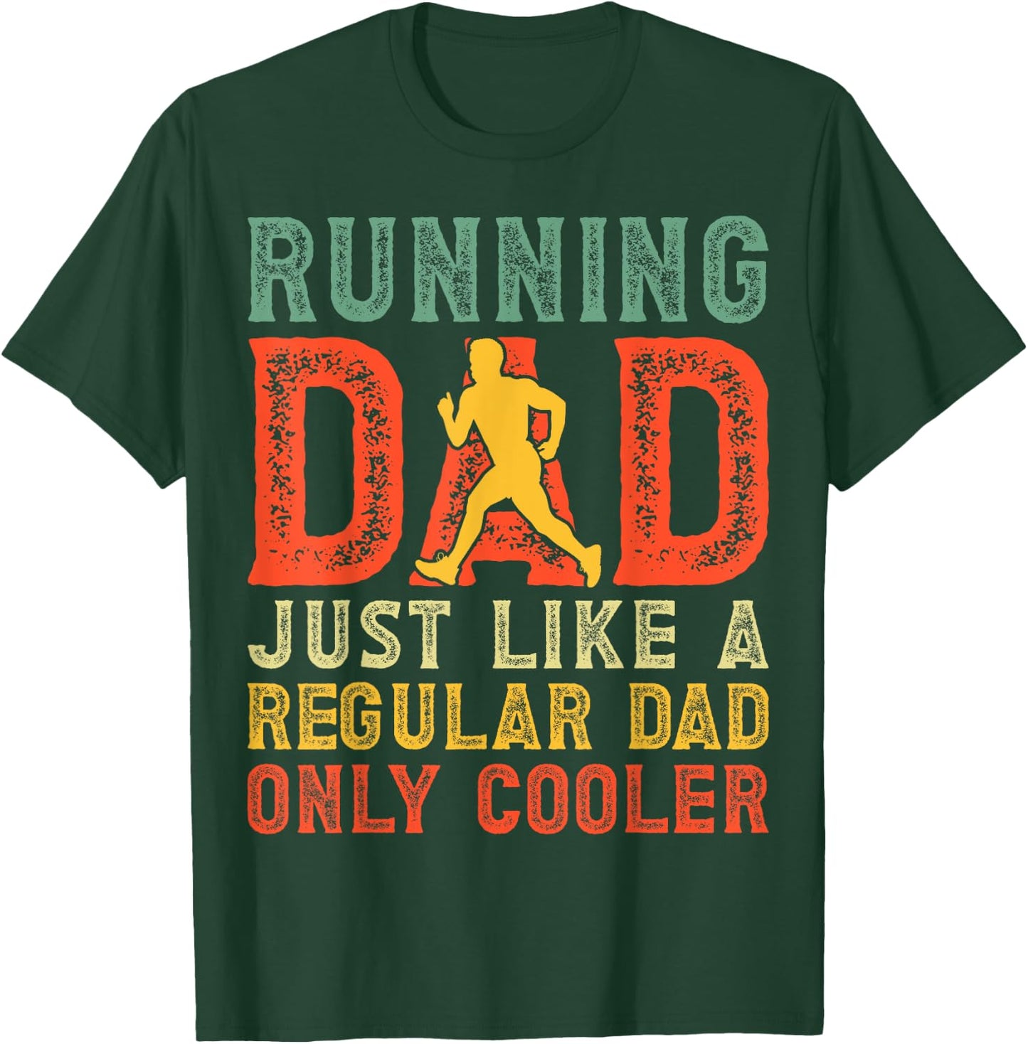 Marathon Runner Father's Day Funny Running Dad T-Shirt - T-Shirt | Forest
