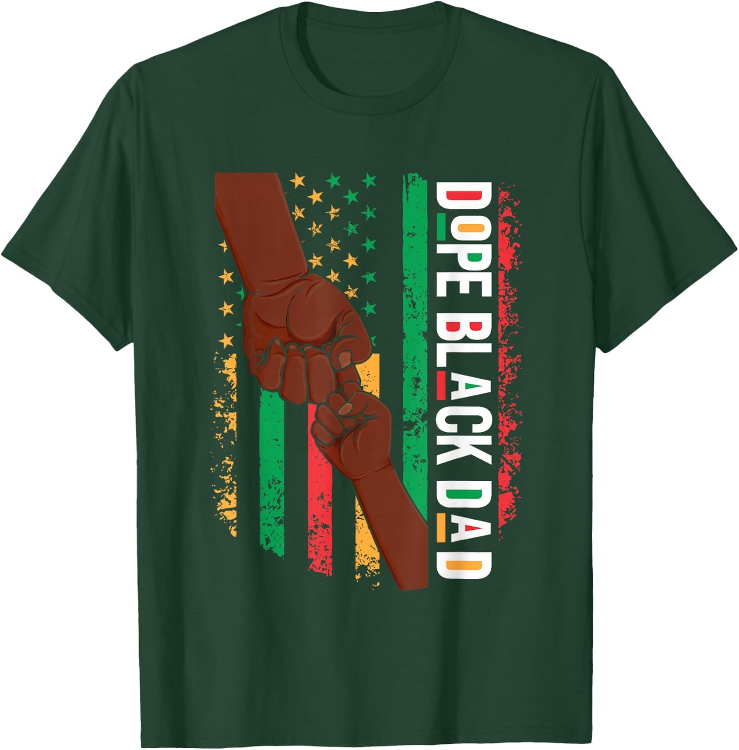 Fathers Day Dope Black Dad African American Pride Father Men T-Shirt - T-Shirt | Forest
