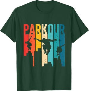 Vintage Parkour Jungen Shirt Parkour Lovers für Männer und Mädchen T-Shirt - T-Shirt | Forest