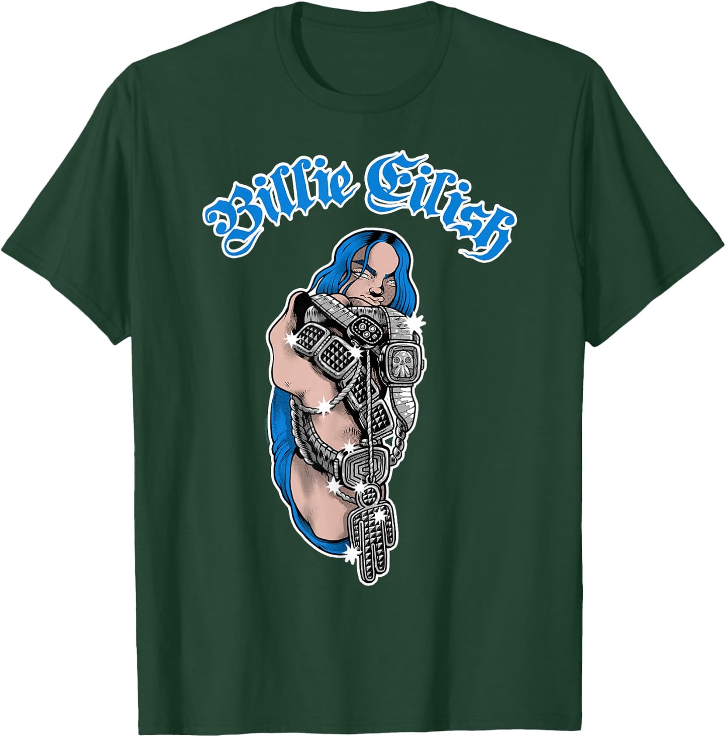 Billie Eilish Bling Music by Rock Off T-Shirt - T-Shirt | Forest