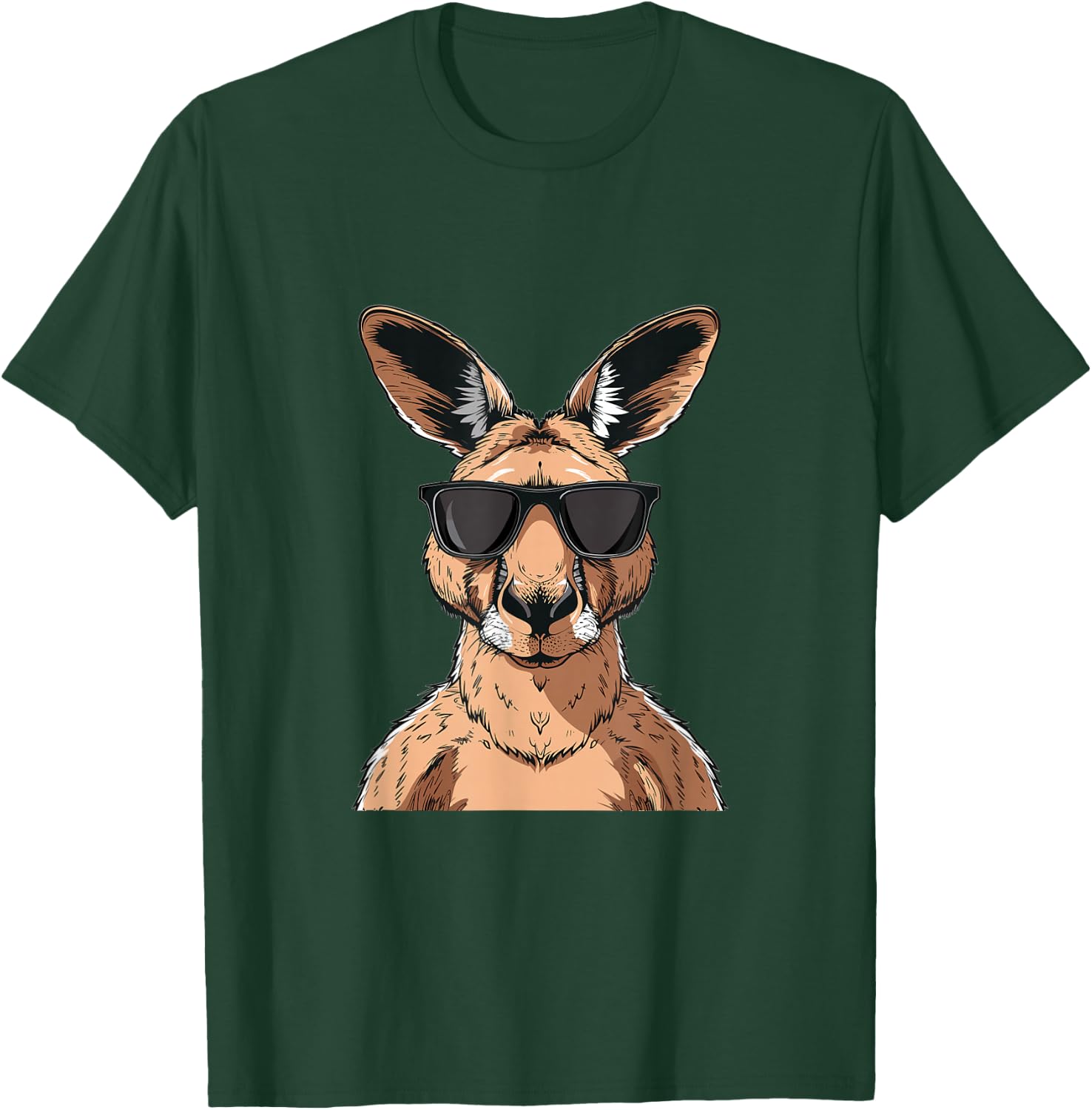 Kangaroo Sunglasses Lover Graphic T-Shirt - T-Shirt | Forest