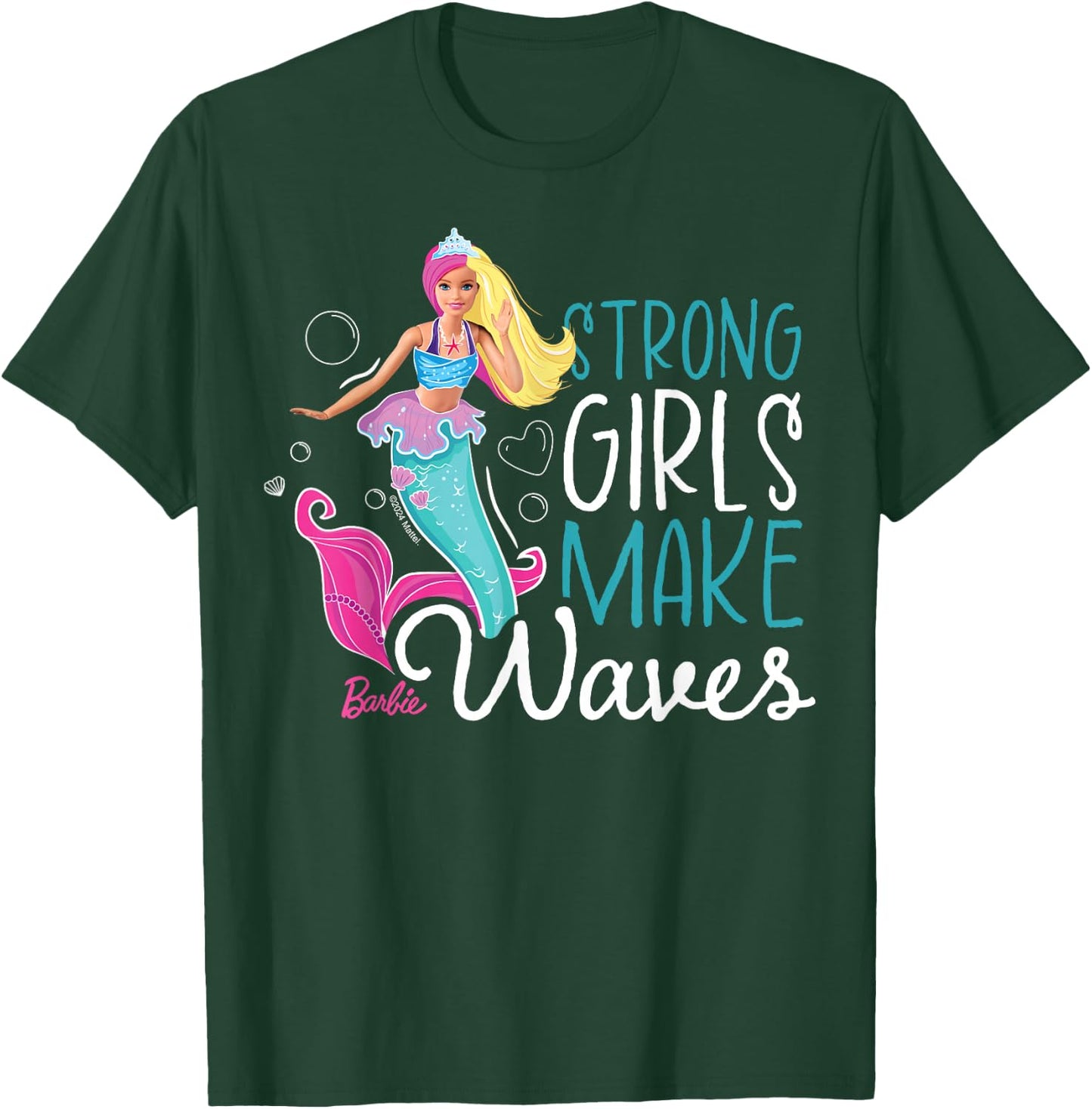 Barbie Mermaid Strong Girls Make Waves T-Shirt - T-Shirt | Forest