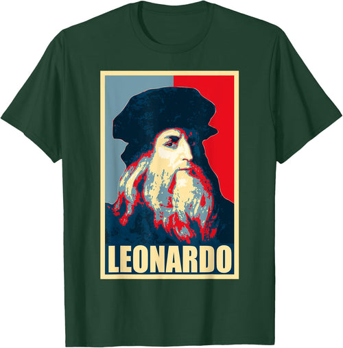 Leonardo Da Vinci Propaganda Poster Style Art