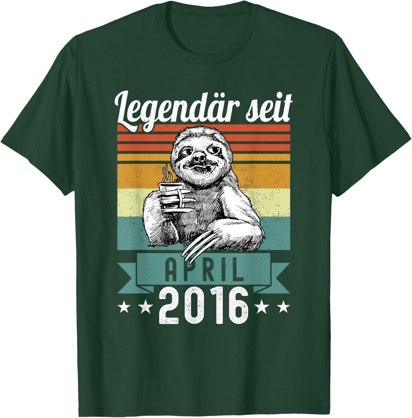 Faultier Legendär seit April 2016 Geburtstag T-Shirt - T-Shirt | Forest