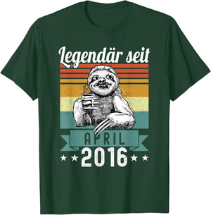 Faultier Legendär seit April 2016 Geburtstag T-Shirt - T-Shirt | Forest