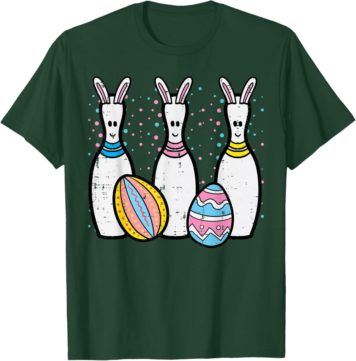 Easter Bowling Egg Hunting Funny Bowler Men Women Kids Youth T-Shirt - T-Shirt | Forest