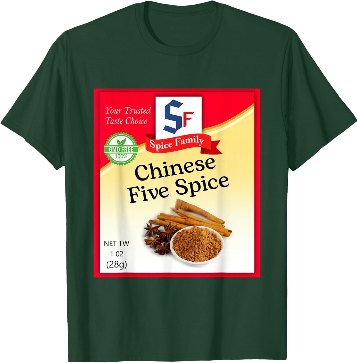 Chinese Five Spice Condiment Holiday Spice Group Costumes T-Shirt - T-Shirt | Forest