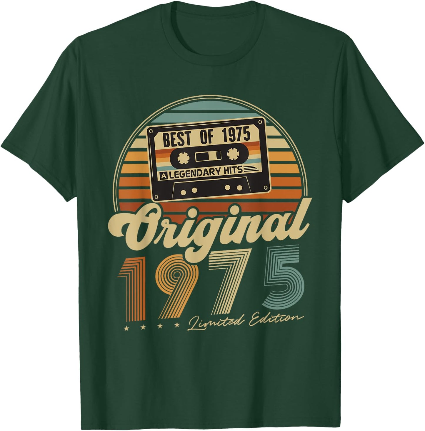 Original 1975 Vintage 50th Birthday Gift Man Woman , Black, S T-Shirt - T-Shirt | Forest