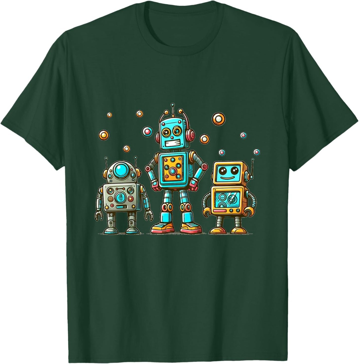 Kids Robot Science Technology Future | Kids Girls & Boys , Blue, 2 T-Shirt - T-Shirt | Forest