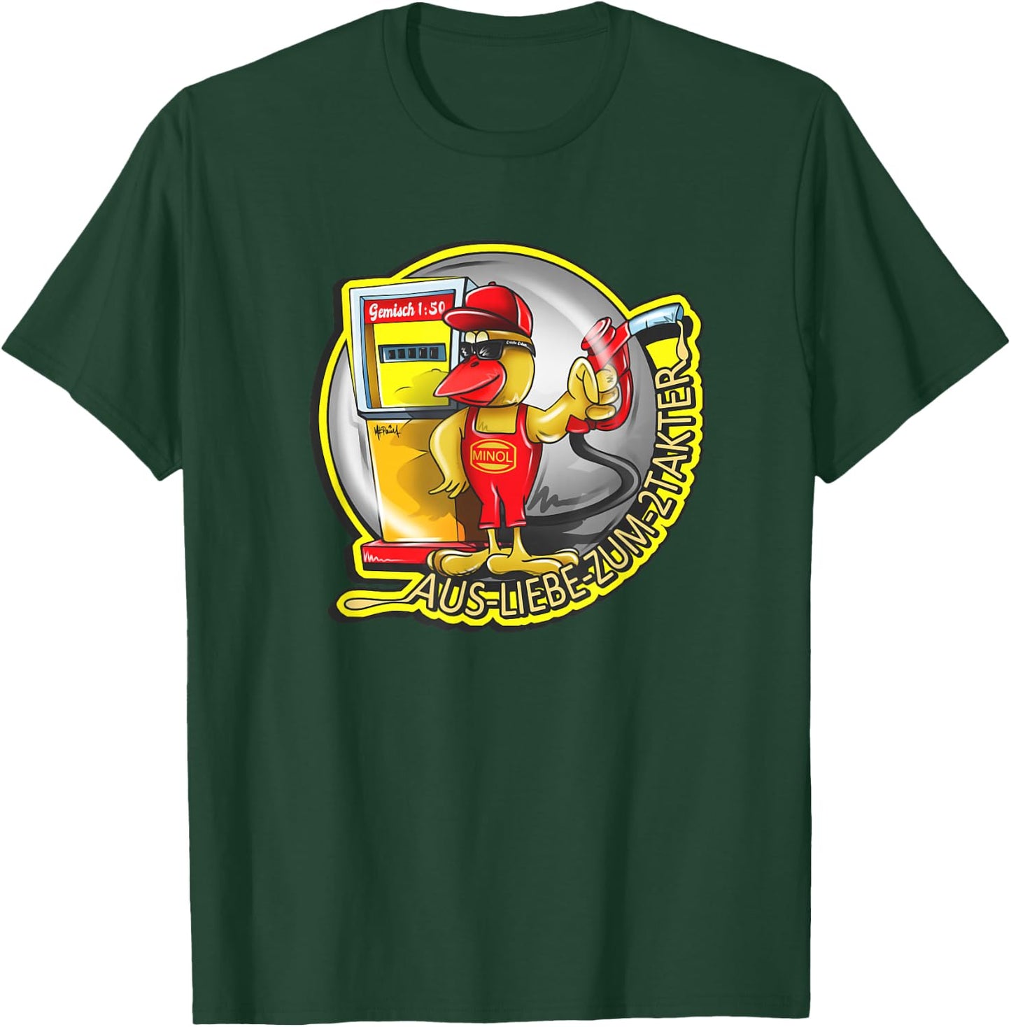 Minol Pirol - Tankwart aus Liebe zum Zweitakter Gemisch 1:50 T-Shirt - T-Shirt | Forest