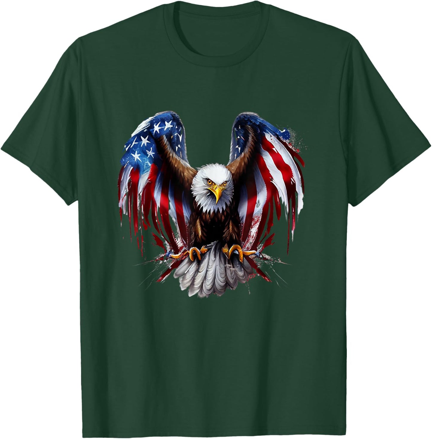 US Flagge als Adler - USA Flagge T-Shirt - T-Shirt | Forest