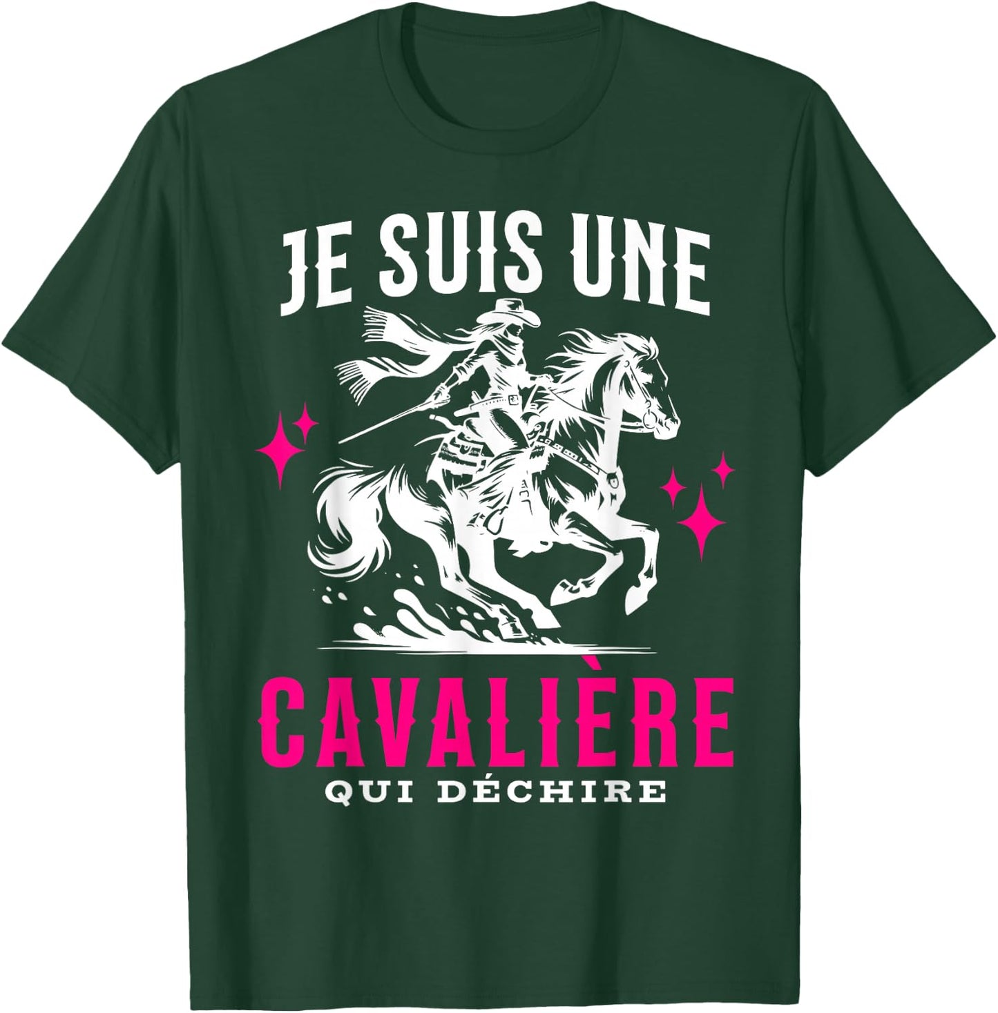 Girl Riding Horse Je Suis Une Rider Qui Déchire , Black, S T-Shirt - T-Shirt | Forest