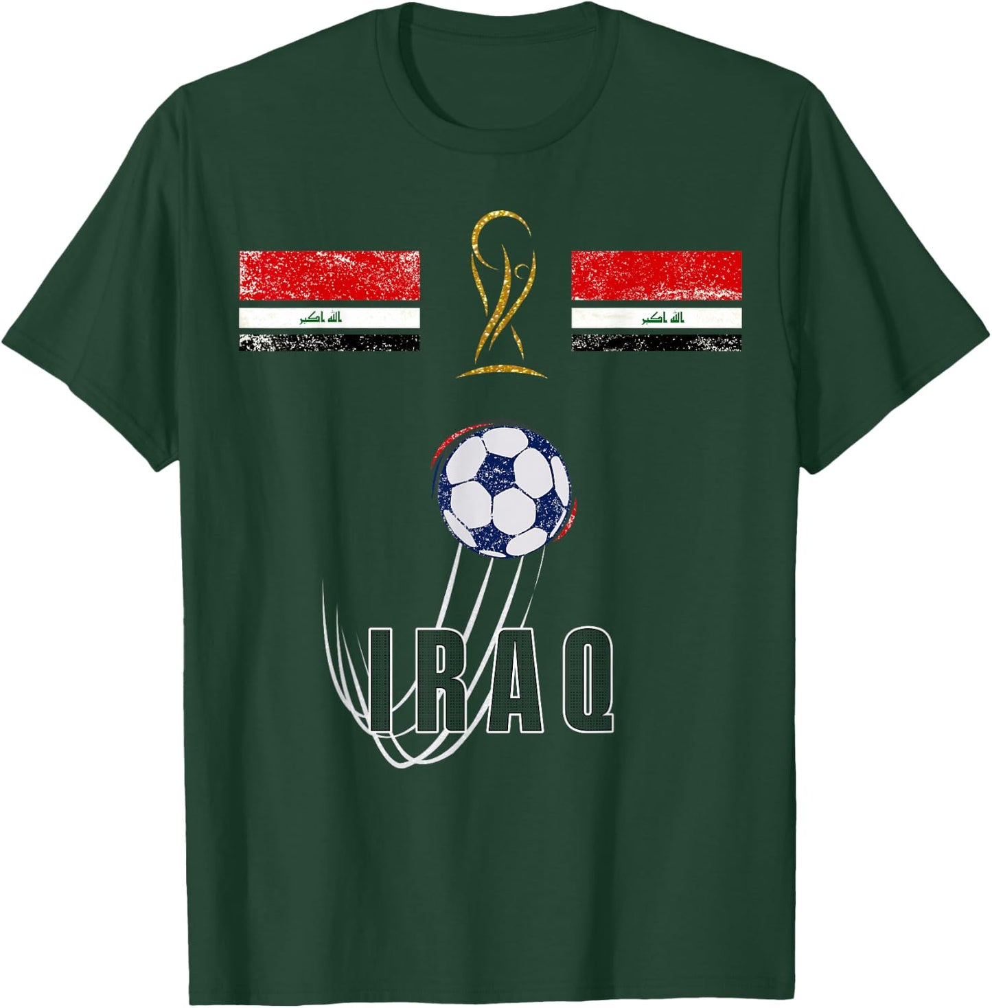 Iraq Flag Iraqi Pride Lovers Retro T-Shirt - T-Shirt | Forest