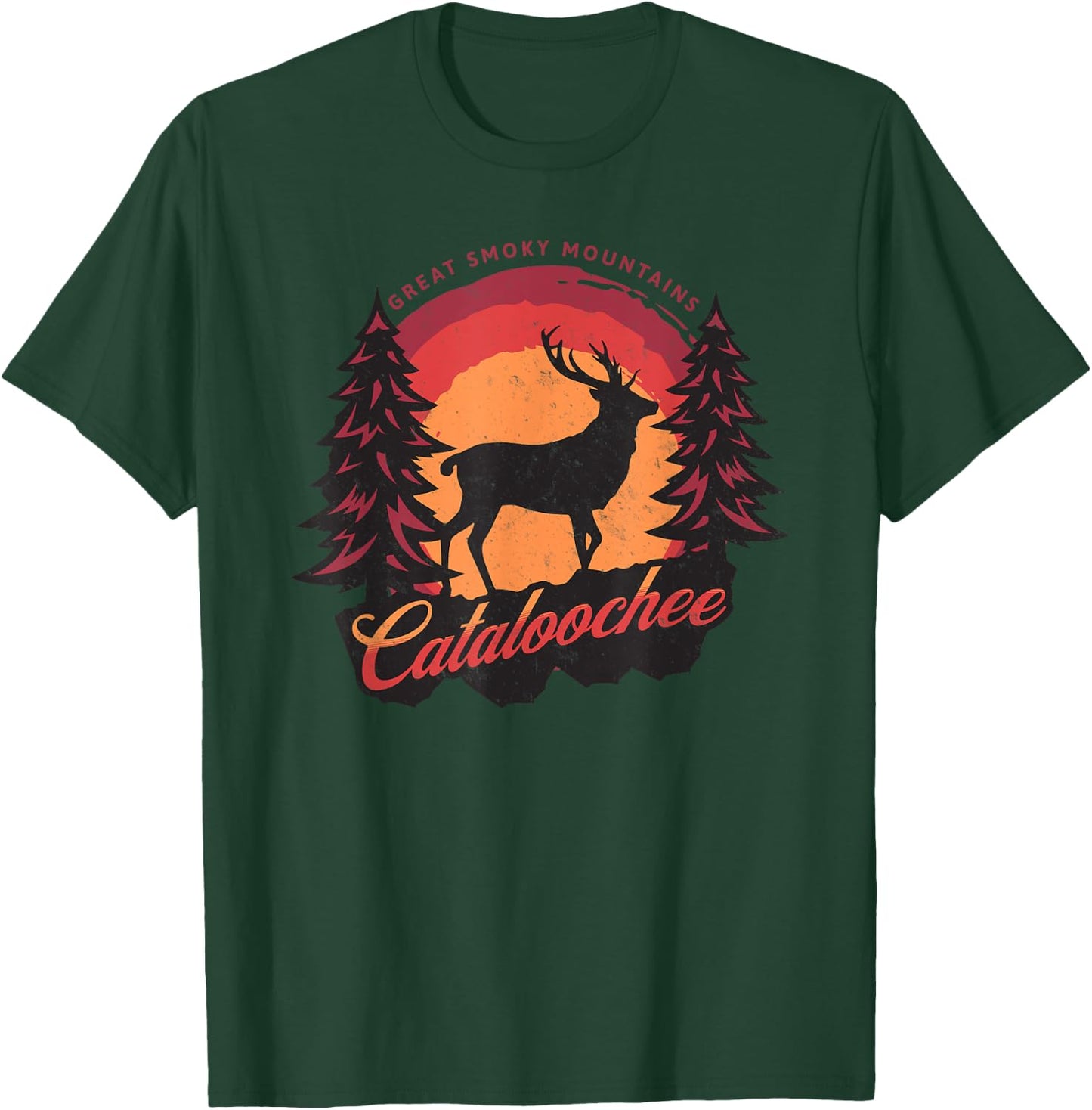 Cataloochee Valley Elk Great Smoky Mountains T-Shirt - T-Shirt | Forest