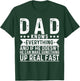 Dad Knows Everything Father Day Funny Saying Father T-Shirt - T-Shirt | Forest