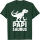 Papi Saurus Dinosaur Grandpa Of Two Grandkids Dino Family T-Shirt - T-Shirt | Forest