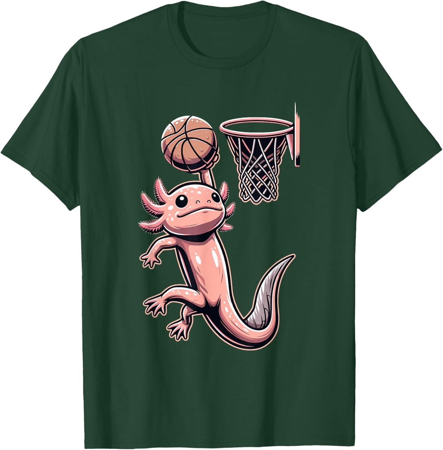 Axolotl Basketball Player Basketballer Sports T-Shirt - T-Shirt | Forest