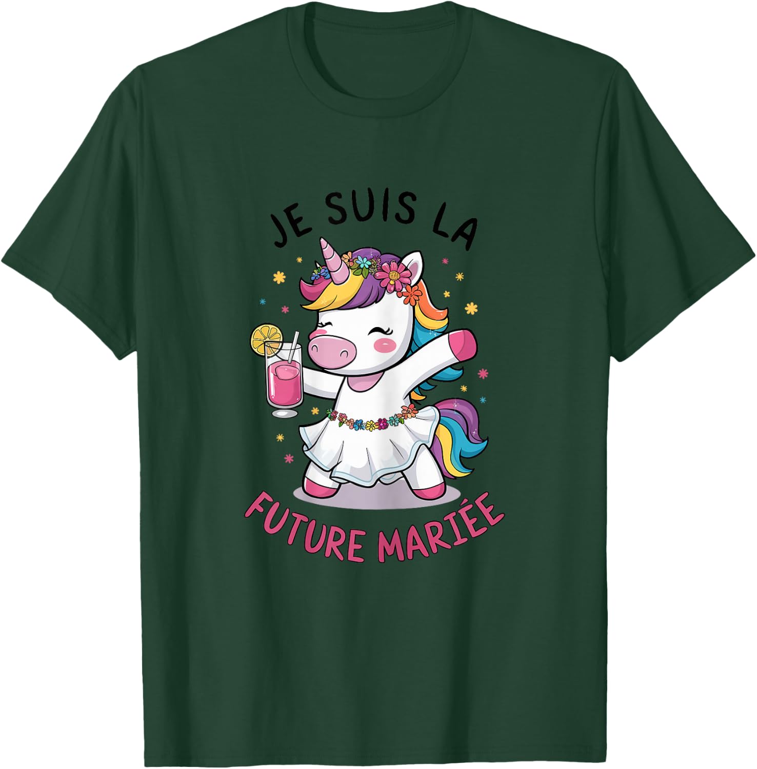 Je Suis La Future Bride Wedding Woman Unicorn , white T-Shirt - T-Shirt | Forest