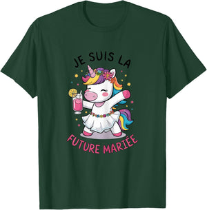 Je Suis La Future Bride Wedding Woman Unicorn , white T-Shirt - T-Shirt | Forest