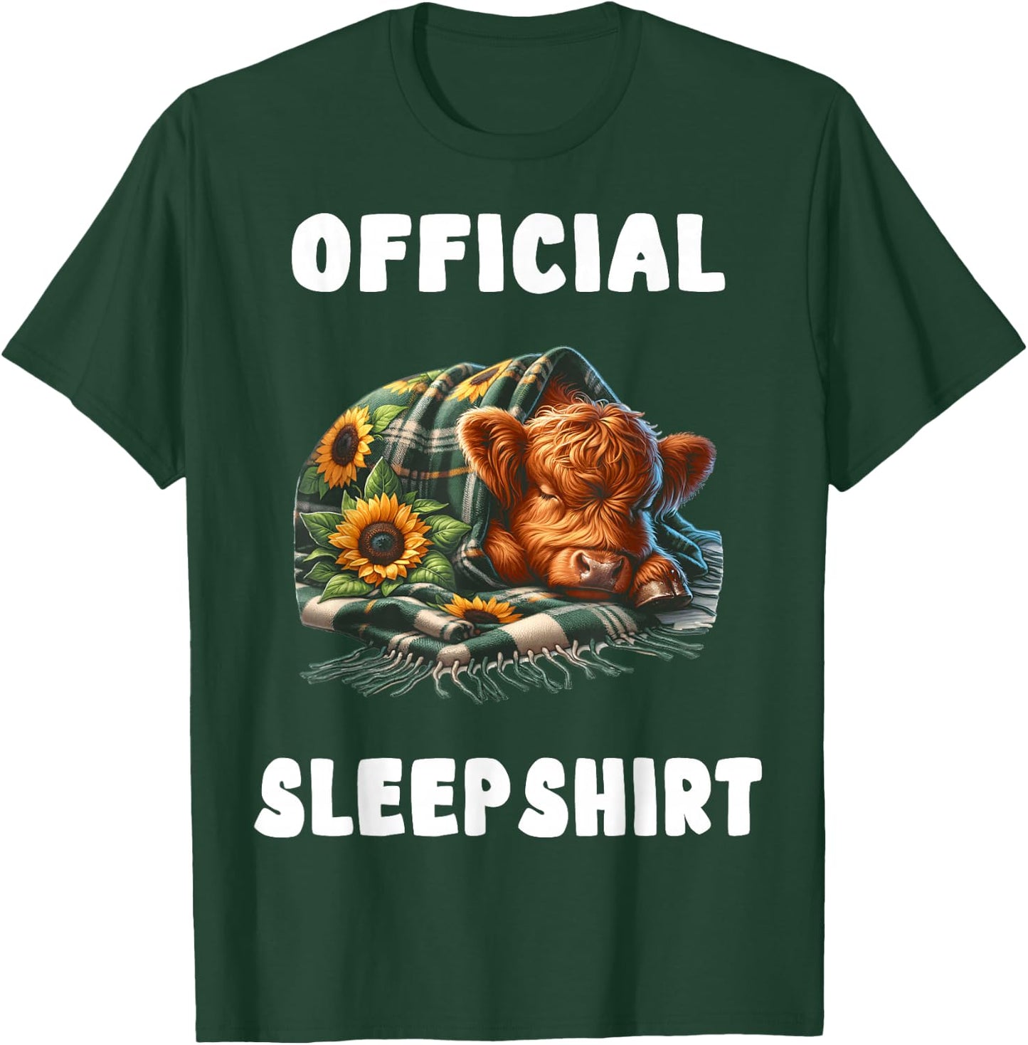 Highland_cow - Official Sleepshirt Pajamas Nightgown T-Shirt - T-Shirt | Forest