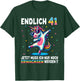 41st Birthday Gifts Woman Man Party Outfit Unicorn , black T-Shirt - T-Shirt | Forest