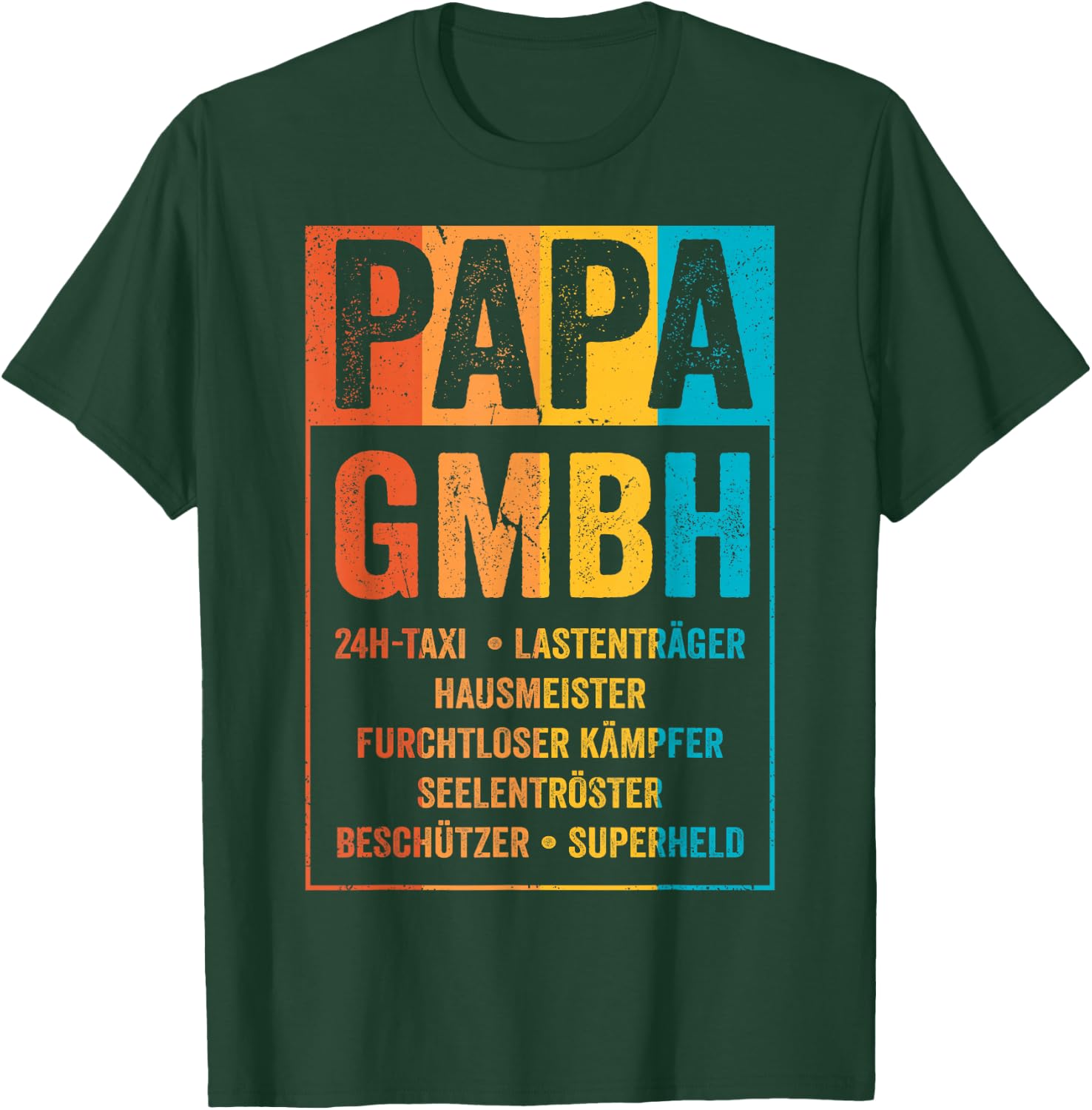 Papa GmbH Firma Witziger Spruch Unternehmer Vater Familie T-Shirt - T-Shirt | Forest