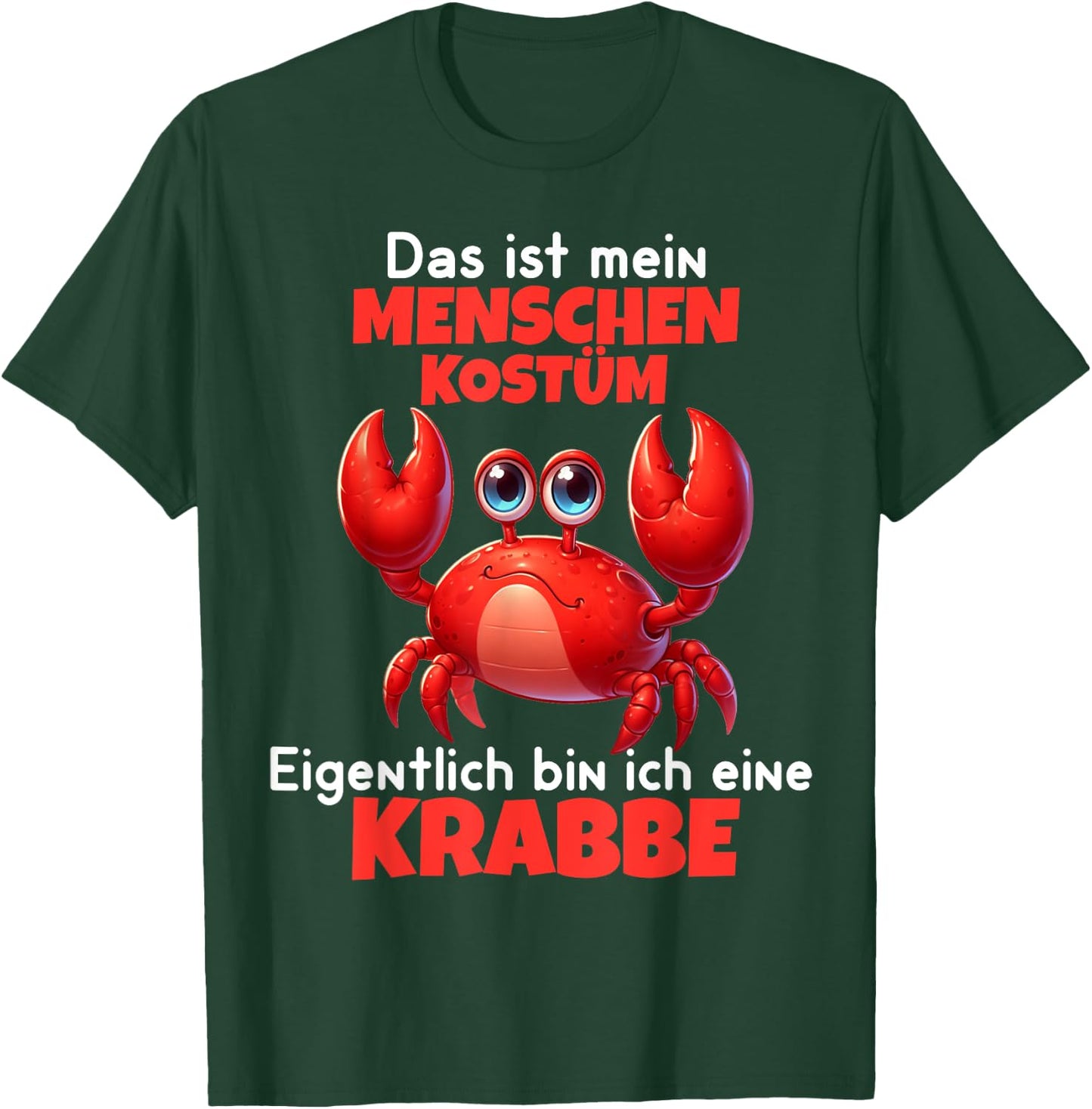 Crab Carnival Cancer Costume Helau Fancy Dress Human Costume , black T-Shirt - T-Shirt | Forest