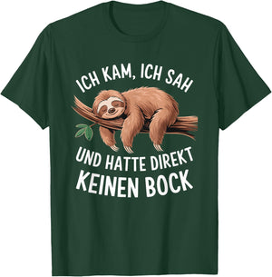 Sloth Saying Funny Teenager Sleep Shirt Sleep , black T-Shirt - T-Shirt | Forest