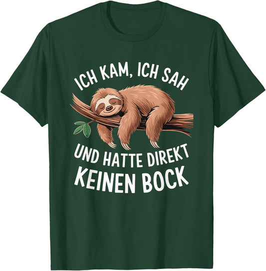 Sloth Saying Funny Teenager Sleep Shirt Sleep , black T-Shirt - T-Shirt | Forest