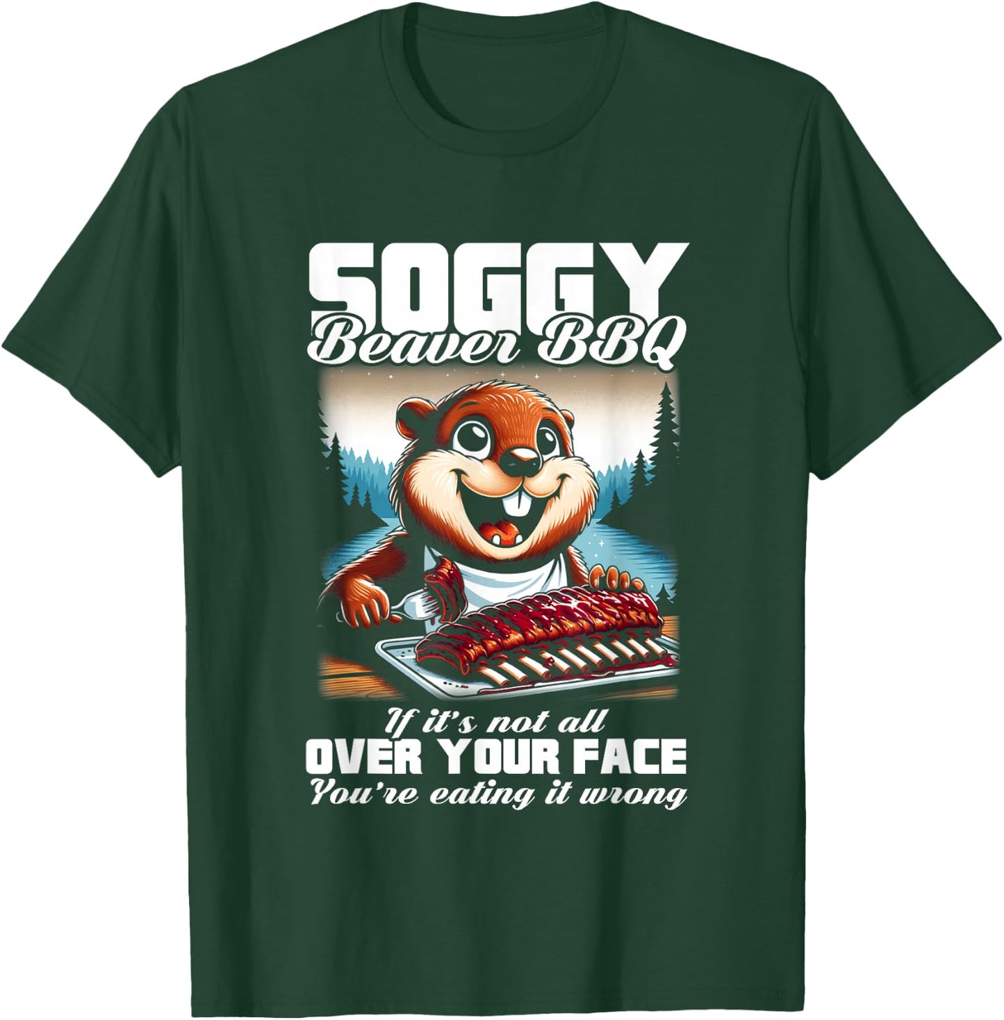 Graphic Soggy Beavers Awesome Animals Outfits For Lovers BBQ T-Shirt - T-Shirt | Forest