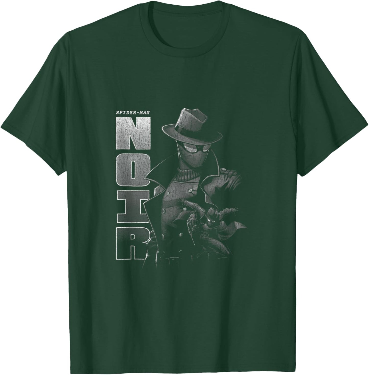 Marvel Comics Spider-Man Noir Detective Distressed Vintage T-Shirt - T-Shirt | Forest