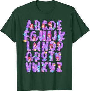 Mermaid Alphabet Hi Preschool PreK Kindergarten Kid Teacher T-Shirt - T-Shirt | Forest