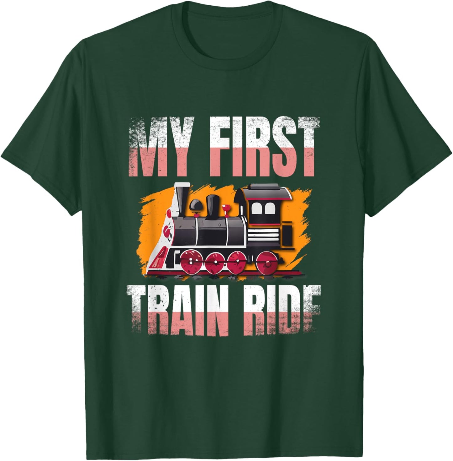 My first train ride my 1st ride - Kids Train Ride Lovers T-Shirt - T-Shirt | Forest