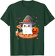Halloween Cute Ghost Eating Pizza, Cute Ghost Pumpkin Pizza T-Shirt - T-Shirt | Forest
