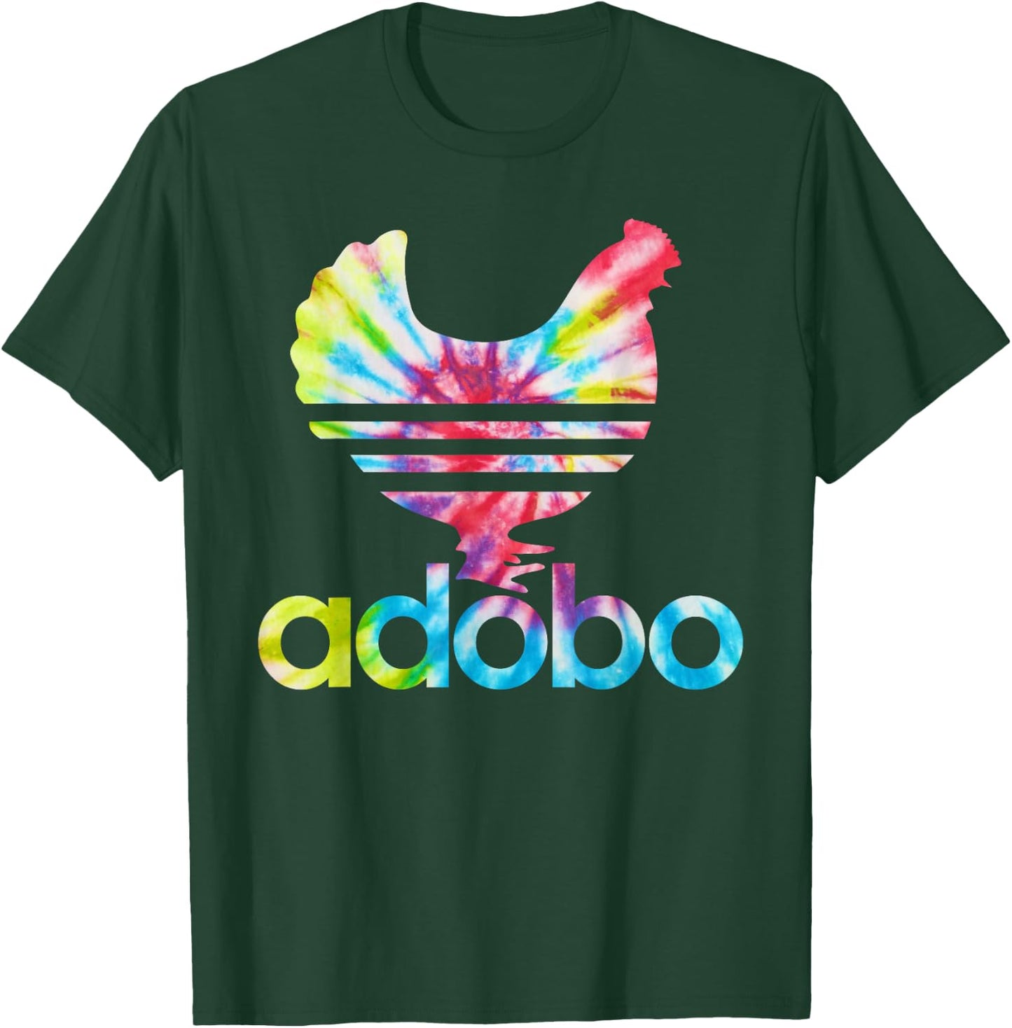 Tie Dye Filipino Adobo Chicken Philippines Funny Pinoy Food T-Shirt - T-Shirt | Forest