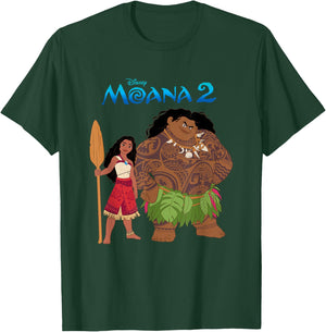Disney Moana 2 Maui & Moana Oceania Duo , grey, S T-Shirt - T-Shirt | Forest