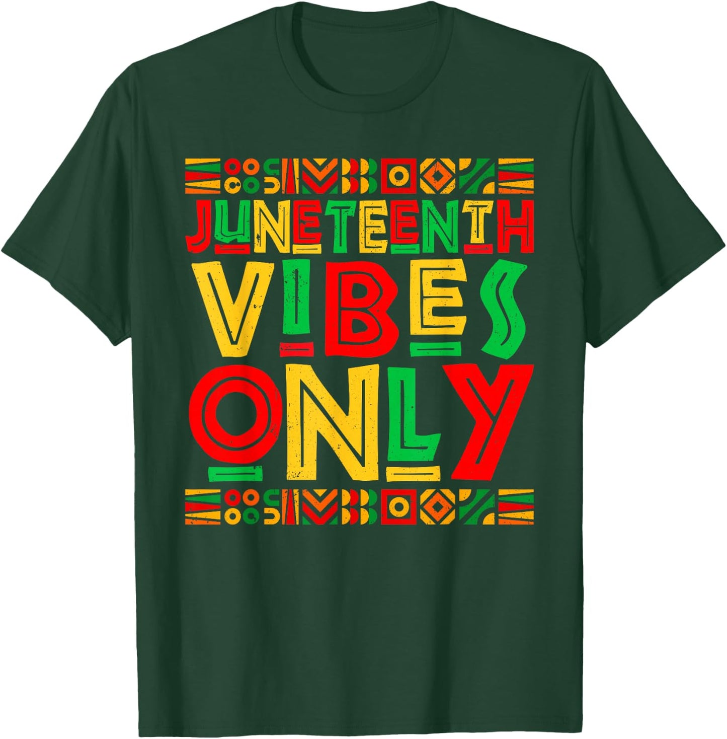 Juneteenth Vibes Only 1865 Retro African Pride Men T-Shirt - T-Shirt | Forest