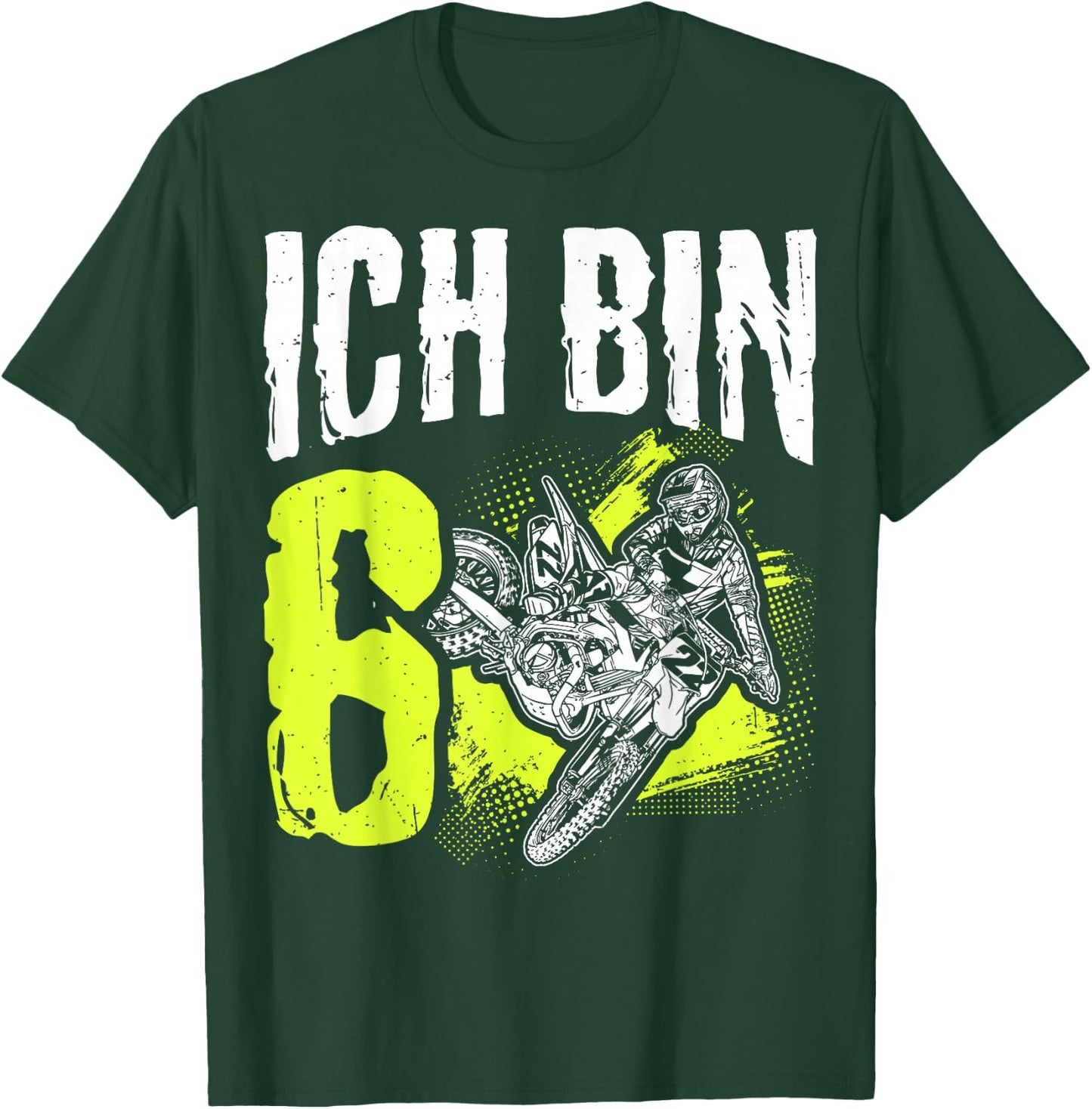 ICH BIN 6. Geburtstag Motocross Geschenk T-Shirt - T-Shirt | Forest
